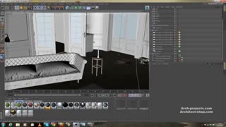 آموزش طراحی داخلی با Vray در Cinema 4D