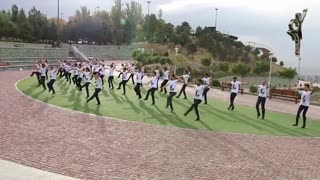 رقص گروهی آذری در پارک پرواز تهران توسط بزرگترین گروه آیینی ایران