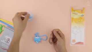 پستانک فندقی زنجیر دار 260 آبی