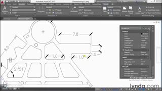 آموزش کار با ابزار های اندازه گذاری و ابعاد در اتوکد