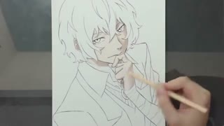 اموزش نقاشی دازای اوسامو(سگ های ولگرد بانگو)