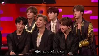 مصاحبه با BTS توسط شبکه BBC در برنامه Graham با زیرنویس فارسی چسبیده