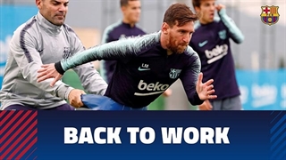 آغاز تمرینات بارسلونا برای مصاف با اتلتیکومادرید