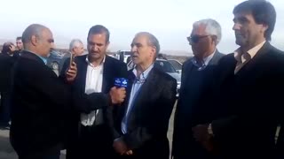 مصاحبه ریاست محترم سازمان جنگل ها و مراتع و آبخیزداری پس از بررسی پروژه های در حال اجرای عجب شیر