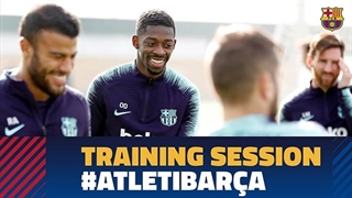 ادامه تمرینات بارسلونا برای دیدار با اتلتیکومادرید