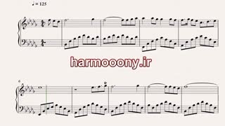 نت پیانو عشقم این روزا از محمد علیزاده