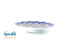 بشقاب مینا کاری سری سه تایی اثر استاد اسماعیلی