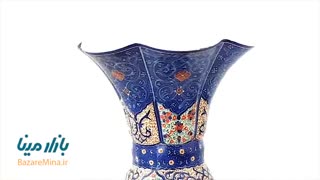 گلدان میناکاری اثر اسماعیلی خمره ای 30 سانتی