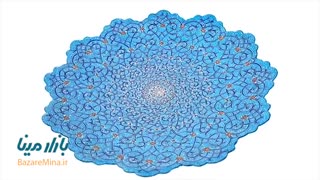 بشقاب میناکاری اسماعیلی طرح اسلیمی ۲۵ سانتی