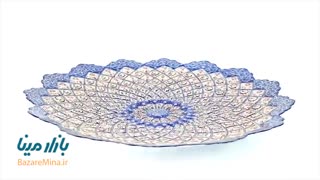 بشقاب مسی میناکاری شده اثر اسماعیلی 30 سانتی