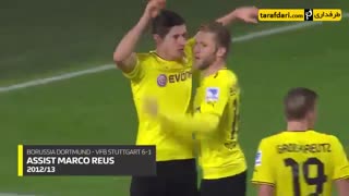 5 پاس گل برتر مارکو رویس در بوندس لیگا