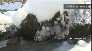 طبیعت برفی کوهرنگ و آبشار شیخ علیخان