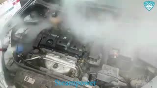 موتورشویی با بخار شستشوی موتور ماشین 206 با بخار بدون آسیب به قطعات