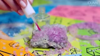 آموزش ساخت  سنگ کریستالی دکوری کیوت^_^