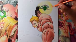 یه نقاشی خعلی باحال دیگه از اسکانورو !! ( Escanor !!! ) از انیمه Nanatsu no Taizai ( هفت گناه کبیره )