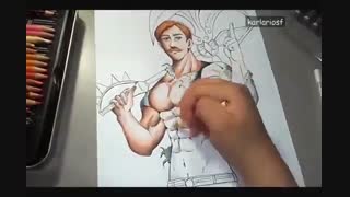 نقاشی از اسکانورو ( Escanor ) ! انیمه Nanatsu no Taizai ( هفت گناه کبیره )
