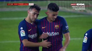 گل اول بارسلونا به لئونسا توسط مونیر الحدادی