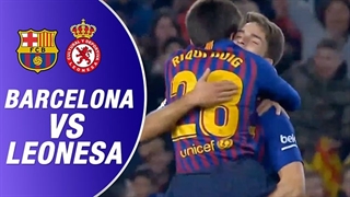 خلاصه دیدار بارسلونا 4_1 لئونسا (مرحله 1/16 نهایی کوپا دل ری)