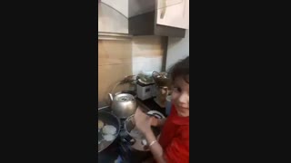 کتلت درست کردن دخترم زهرا