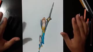 نقاشی از کینگ یا هارِکویین ( king or harlequen ) از انیمه Nanatsu no Taizai ( هفت گناه کبیره )