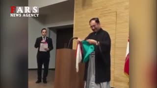 شعبدهبازی سفیر ژاپن با پرچم ایران!