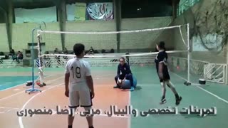تمرین اختصاصی والیبال، مربی: رضا منصوری