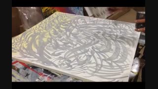 نقاشیخط روی بوم ، آموزش نقاشیخط ، هنر و خوشنویسی