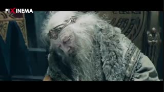 سکانس ارباب حلقه‌ها ۲ : رهایی تئودن از تسخیز سارومان بوسیله عصای سفید