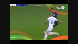 خلاصه بازی اینتر 1 - آیندهوون 1 (21-9-1397)