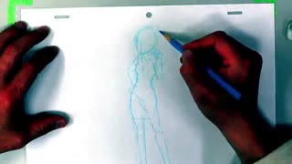 آموزش طراحی دختر در حال غذا خوردن در سبک مانگا