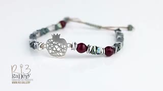 دستبند نقره طرح انار