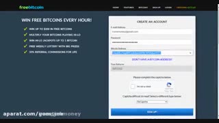 آموزش ثبت نام در سایت freebitco.in