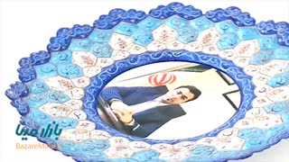 بشقاب میناکاری با چاپ عکس