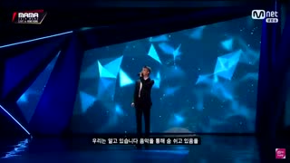 سخنرانی RM در ابتدای مراسم MAMA2018