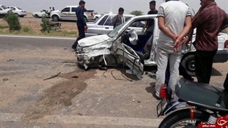 تصاویری از تصادف وحشتناک در جاده اهواز به آبادان
