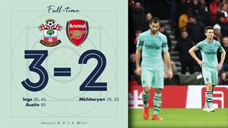 خلاصه بازی ساوت‌همپتون 3_2 آرسنال (هفتۀ هفدهم لیگ برتر انگلیس)