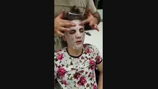 ماسک لیفتینگ صورت نوبل پاریس عصاره شترمرغ ostrich facial mack