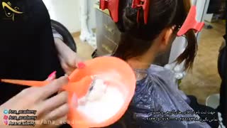 آموزش رنگ موی تمام دکلره