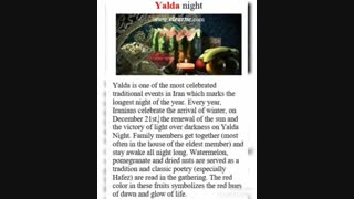 شب یلدا درانگلیسی