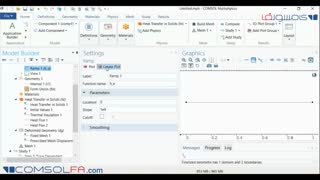 آموزش شبیه سازی کند و سوز حرارتی برای مواد از بین رونده با نرم افزار comsol کامسول