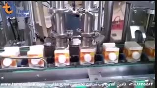 خط پرکن آب میوه پاکتی درب دار