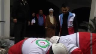 مانور آموزشی زلزله توسط هلال احمر در حوزه علمیه شهید بهشتی نوشهر