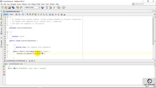 کاراکتر های کنترلی در جاوا