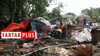 وضعیت روستاهای اندونزی پس از سونامی مرگبار