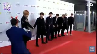 BTS فرش قرمز مراسم SBS Gayo Daejun 2018