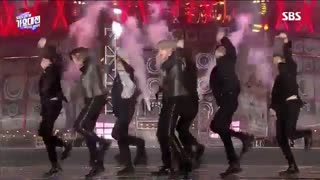 اجرای آهنگ no more dream توسط بی تی اس bts در مراسم SBS Gayo Daejun 2018