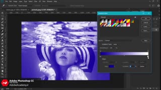 آموزش Adjustment ها در فتوشاپ - Gradient Map