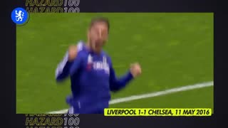 ادن هازارد مرد 100 گلۀ چلسی