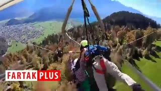 بی‌احتیاطی خلبان گلایدر جان گردشگر را به خطر انداخت