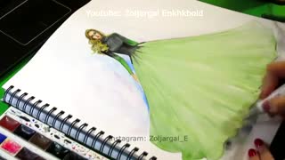 نقاشی مد برای مبتدی ها (نسخه آسان) - لباس امبر